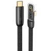 USAMS Kabel kątowy USB-C na LightningPD 20W Fast Charging Iceflake Series 1,2m czarny/black SJ583USB01 (US-SJ583)