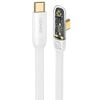 USAMS Kabel kątowy USB-C na USB-CPD 100W Fast Charging Iceflake Series 1,2m biały/white SJ584USB02 (US-SJ584)
