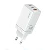 USAMS Ład. siec. 2xUSB-C+1xUSB 65W(only head) GaN PD3.0 +QC3.0 Fast Charging biały/white Sandru Series CC180TC02 (US-CC180)