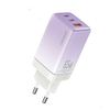 USAMS Ład. siec. 2xUSB-C+1xUSB 65W(only head) GaN PD3.0 +QC3.0 Fast Charging fioletowy/gradient purple Sandru Series CC180TC03 (US-CC180)