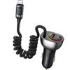 USAMS Ład. sam. C37 1xUSB+1xUSB-C 60W +kabel Ligtning 30W PD+QC Fast Charge czarny/black CC193CC01 (US-CC193)