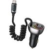 USAMS Ład. sam. C37 1xUSB+1xUSB-C 60W +kabel USB-C 30W PD+QC Fast Charge czarny/black CC192CC01 (US-CC192)