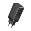 USAMS Ład. siec. 2xUSB-C+1xUSB 65W(only head) GaN PD3.0 +QC3.0 Fast Charging czarny/black Sandru Series CC180TC01 (US-CC180)