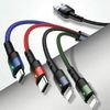 USAMS Kabel pleciony U26 4w1 1.2m 2AFast Charge (2xlightning/microUSB/USB-C) SJ317USB01 (US-SJ317)
