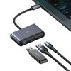USAMS Adapter HUB 5w1 USB 2.0/USB 3.0/USB-C/TF/SD szary/dark grey SJ628HUB01 (US-SJ628)