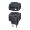 USAMS Ład. siec. 1xUSB-C ze zwijanymkablem USB-C Retractable PD+QC 35W Gan Fast Charging czarny/black XMF Series CC202TC01 (US-CC202)
