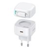 USAMS Ład. siec. 1xUSB-C ze zwijanymkablem Lighning Retractable PD+QC 35W Gan Fast Charging biały/white XMF Series CC209TC02 (US-CC209)