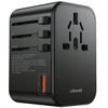 USAMS Adapter siec 1xUSB+2xUSB-C T62 65W4w1 US/AU/EU/UK czarny/black CC199TC01 (US-CC199) Univesal Travel Charger