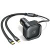 USAMS Ład. sam. ze zwijanym kablem1xUSB-C+1x Lightning C41 PD 30W Fast Charge czarny/black CC219CC01 (US-CC219)
