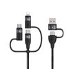 USAMS Kabel U85 2xUSB-C/USB/Micro-USB/Lightning 6w1 1,2m 100W PD Fast Charge czarny/black SJ645USB01 (US-SJ645)