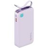 USAMS Powerbank ze zwijanym kablem USB-CRetractable 10000 mAh PD 20W Fast Charge XY Series fioletowy/purple 10KCD22403 (US-CD224)