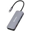Verbatim Adapter Hub USB-C - HDMI/ 3xUSB-A/SD/microSD/2xUSB-C/Eternet aluminiowy/aluminum 32152