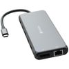 Verbatim Adapter Hub USB-C - 2xHDMI/DP/  Eternet/6xUSB-A/Jack 3.5mm/2xUSB-C aluminiowy/aluminum 32153