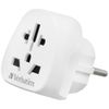 Verbatim Adapter podróżny EU/UK/USWTEU-02 biały/white 49549