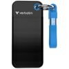 Dysk Zewnętrzny Verbatim Pocket SSD 2TB - brelok do kluczy z kablem USB-C 3.2 gen.2 czarno-niebieski/black-blue 32195