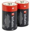 Verbatim Bateria alkaliczna D LR20 2szt czarny/black 49923