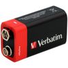 Verbatim Bateria alkaliczna 9V 6LR61     1szt czarny/black 49924