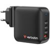 Ładowarka sieciowa Verbatim Mini GaN     165W 3xUSB-C PD/1x USB-A QC czarny 32216