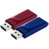Pendrive Verbatim Slider 32GB 2szt       czerwony/granatowy 49327