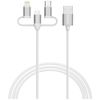 Kable Verbatim Sync & Charge USB-A do Micro-B, USB-C, Lightning essentials 18W biały 32394