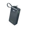 Powerbank SBS 10000 mAh 20W z wbudowanym kablem USB-C i wyświetlaczem cyfrowym - ciemnoszary