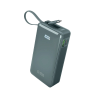 Powerbank SBS 10000 mAh 20W z wbudowanym kablem USB-C i wyświetlaczem cyfrowym - szary