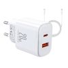 Ładowarka sieciowa Joyroom JR-TCF05, 20W + kabel C to L 1m (biała)