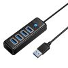 Adapter Hub USB do 4x USB 3.0 Orico, 5 Gbps, 0.15m (czarny)