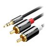 UGREEN AV116 Przewód 3,5mm Jack do 2RCA (Cinch) 2m (czarny)