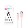 Kabel USB XO NB156 - USB-C 1,0 m 2,4A różowy