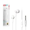 Słuchawki przewodowe XO EP33 jack 3,5mm dokanałowe białe