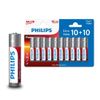 Baterie alkaliczne Philips AA – 20 szt. (10 + 10 GRATIS)