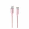 SWISSTEN TEXTILE II Kabel w oplocie USB-C / Lightning 3A 30W 1,5m różowy