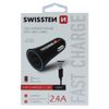 SWISSTEN Ładowarka Samochodowa 2,4A 2x USB + Kabel USB-C