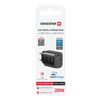 SWISSTEN Ładowarka Sieciowa Adapter GaN USB-C 20W PD + USB-A 18W czarna