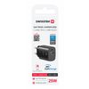 SWISSTEN Ładowarka Sieciowa Adapter GaN USB-C 25W PD + USB-A 18W czarna