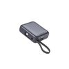 SWISSTEN Power Bank 10 000 mAh 22,5W z wbudowanym kablem USB-C i Lightning szary