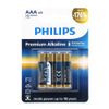 Baterie alkaliczne Philips AAA LR03 Premium – 4 szt. (blister)