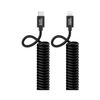 Silver Monkey Kabel sprężynowy USB-C - Lightning MFI 1m Czarny