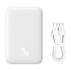 Baseus Magnetic Mini Air power bank MagSafe 6000mAh 20W + kabel Simple Series USB-C biały (PPCXM06A)