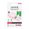 SWISSTEN Power Bank 10 000 mAh 22,5W z wbudowanym kablem USB-C i Lightning różowy