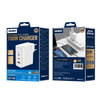 JELLICO ładowarka sieciowa - C118 GaN PD 100W 2x USB-C + 1x USB QC3.0 biała
