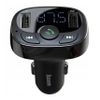 Baseus T-Typ Transmiter FM Bluetooth ładowarka samochodowa MP3 2xUSB TF microSD 3.4A czarny (CCMT000001)