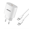 MOONX ładowarka sieciowa MC06 PD 25W 1xUSB-C + kabel USB-C - USB-C Biały