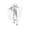 Joyroom Ładowarka sieciowa JR-TCL05 2xUSB-C 45W GaN z organizerem na kabel - W czarna