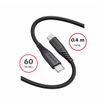 SWISSTEN Krótki kabel Soft Silicone USB-C / USB-C 60W 40cm czarny
