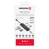 SWISSTEN Hub USB-C 8w1 (USB-C 100W, HDMI 4K, LAN RJ45, 2x USB-A, 1x USB-C 5 GB/s, SD, MicroSD) aluminiowy czarny