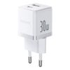 Baseus Palm ładowarka sieciowa USB-C + USB-A 30W biała