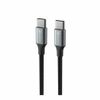 SWISSTEN TEXTILE II Kabel w oplocie USB-C / USB-C 3A 60W 1,5m czarny