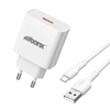 MOONX ładowarka sieciowa MC05 22,5W 1xUSB QC3.0 + kabel USB-C Biały
